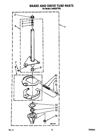Brake and drive tube