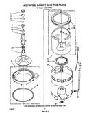 Agitator, basket and tub