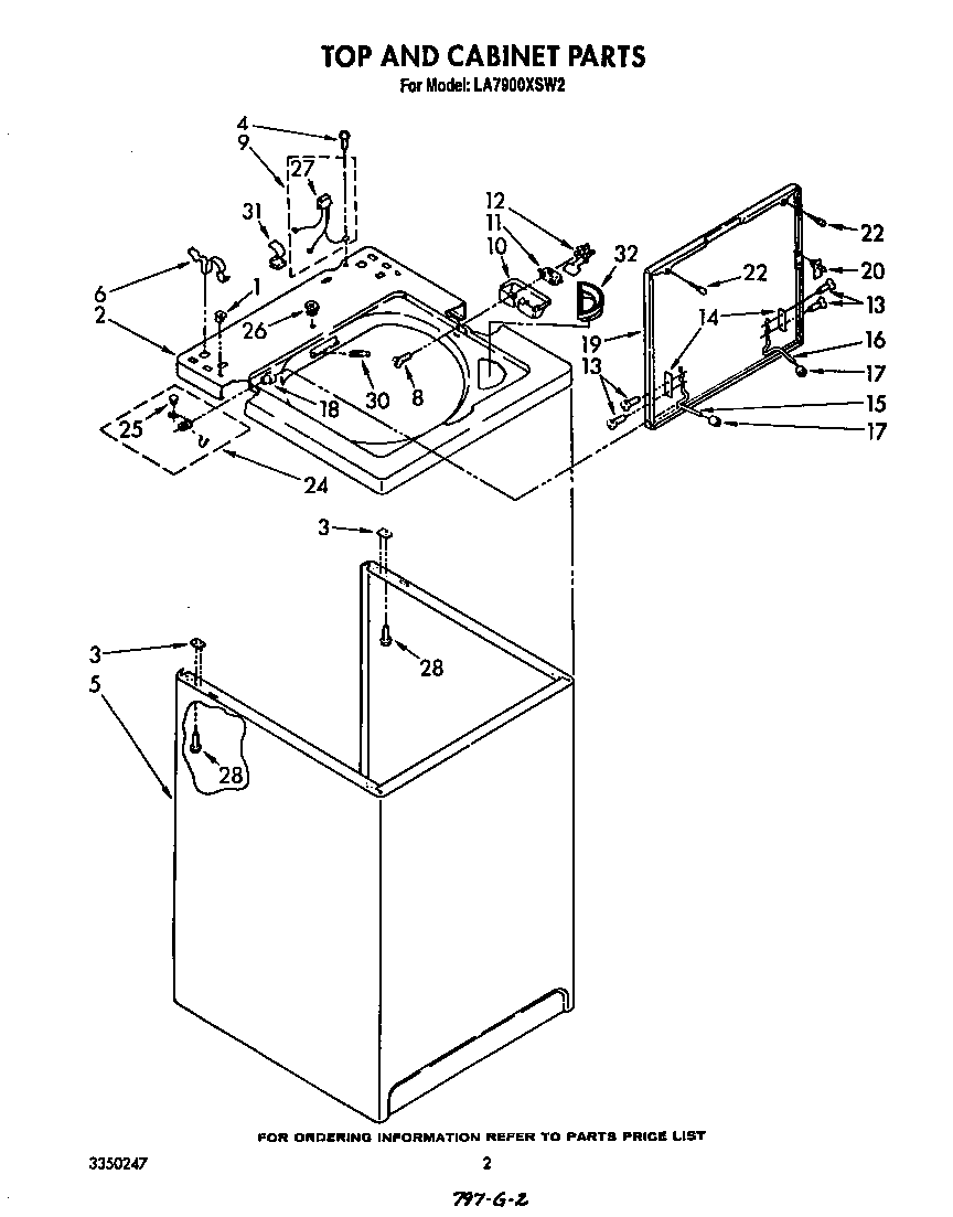 Top and cabinet