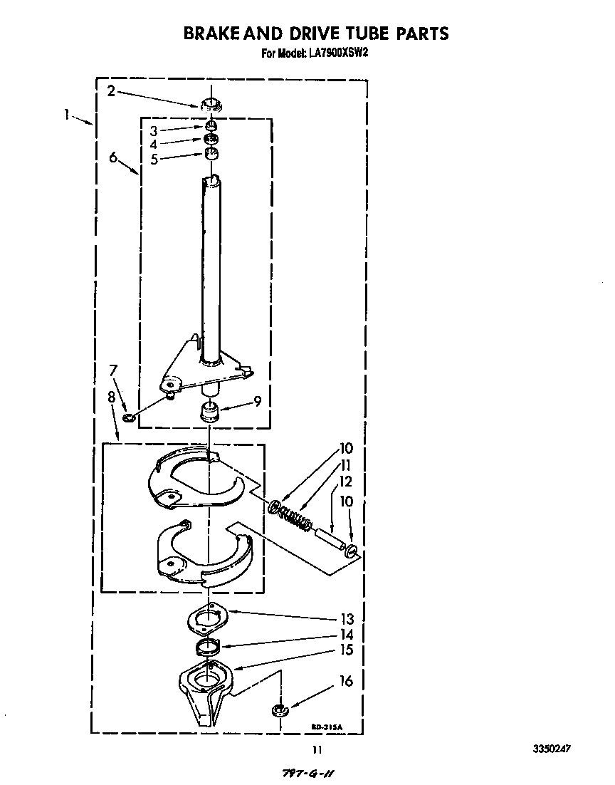 Brake and drive tube