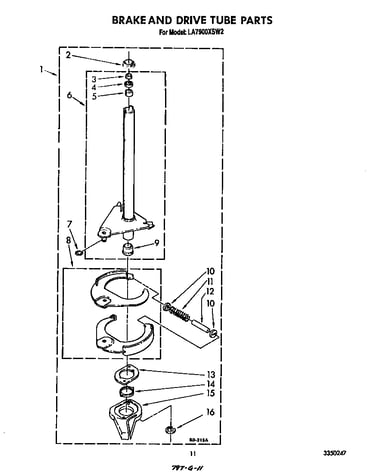 Brake and drive tube