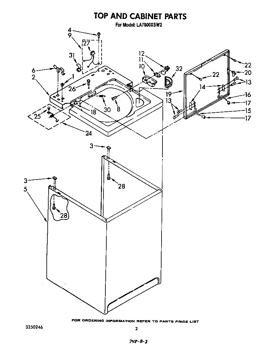 Top and cabinet