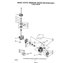 Whirlpool LA7800XSW2 brake, clutch, gearcase, motor and pump diagram