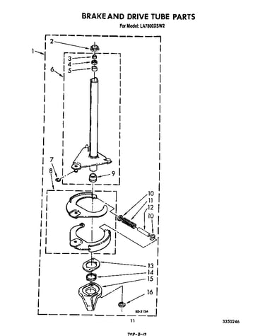 Brake and drive tube