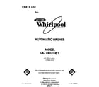 Whirlpool LA7780XSW1 front cover diagram
