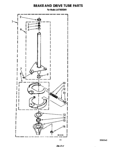 Brake and drive tube