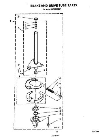 Brake and drive tube