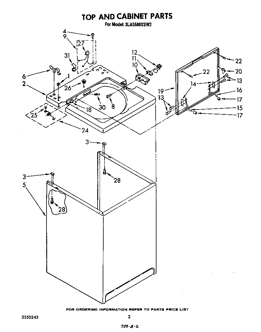 Top and cabinet