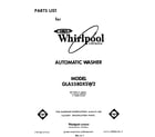 Whirlpool GLA5580XSW2 front cover diagram