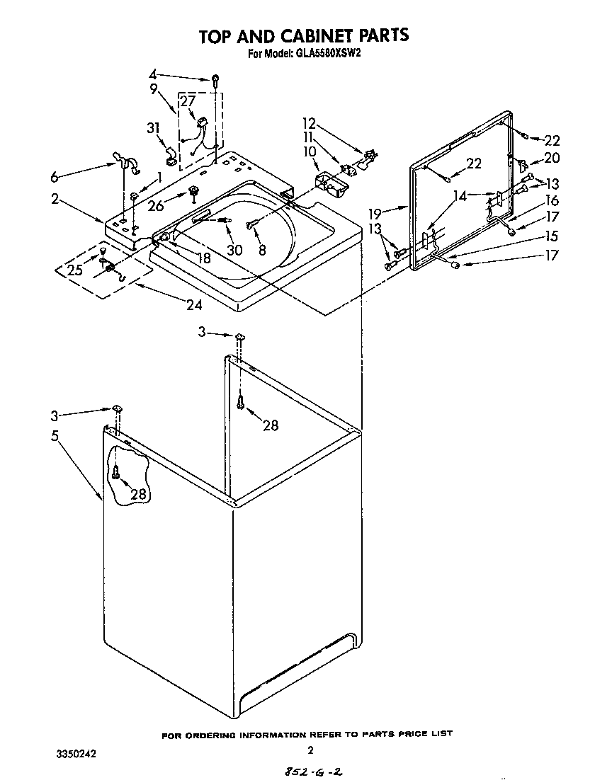 Top and cabinet
