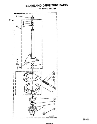 Brake and drive tube
