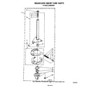 Whirlpool LA5580XSW2 brake and drive tube diagram