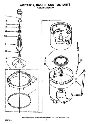 Agitator, basket and tub