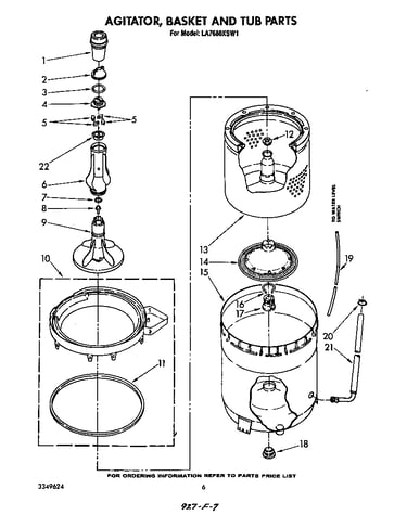Agitator, basket and tub
