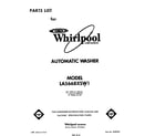 Whirlpool LA5668XSW1 front cover diagram