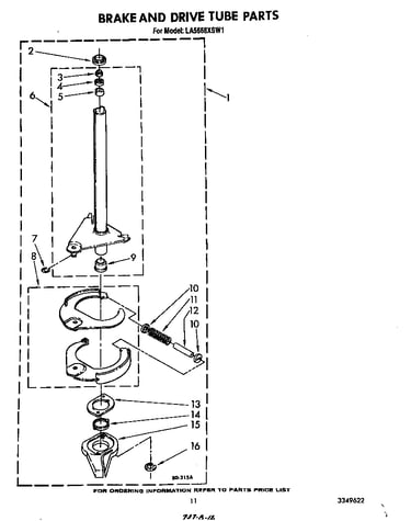 Brake and drive tube