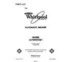 Whirlpool LA7000XSW1 front cover diagram
