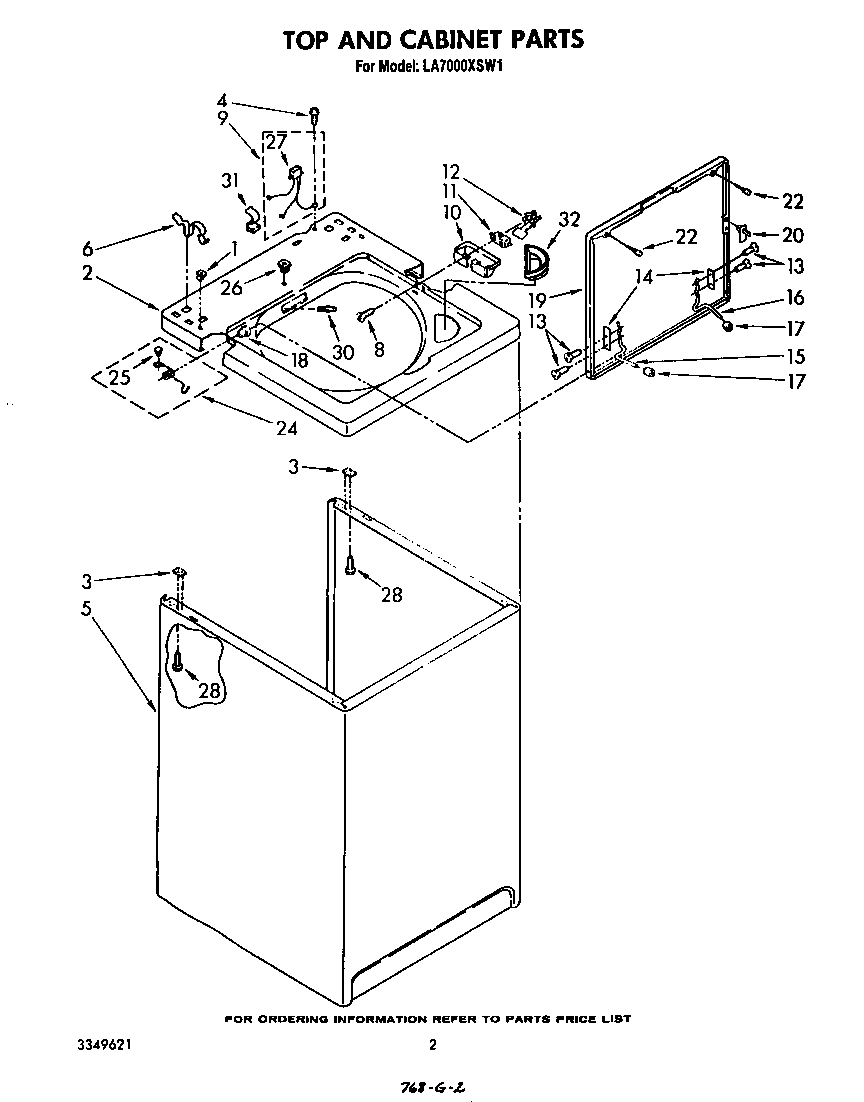 Top and cabinet