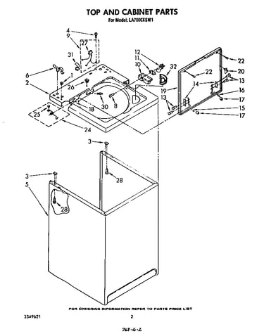 Top and cabinet