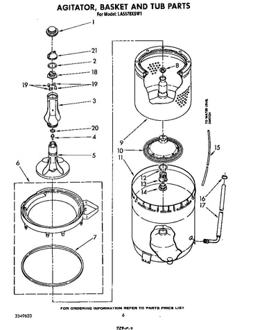 Agitator, basket and tub