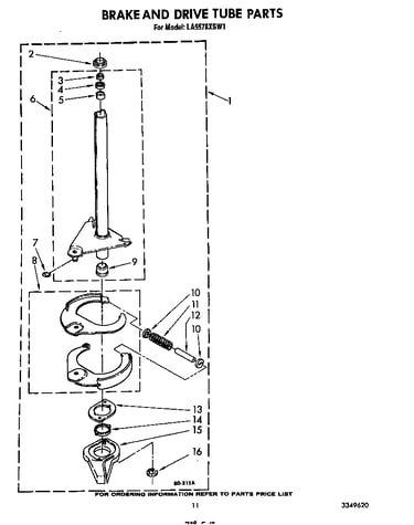Brake and drive tube