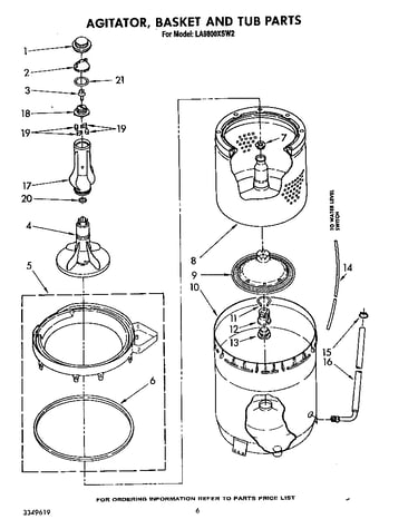 Agitator, basket and tub