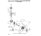 Whirlpool LA9800XSW2 brake, clutch, gearcase, motor and pump diagram