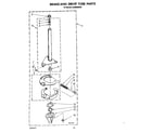 Whirlpool LA9800XSW2 brake and drive tube diagram