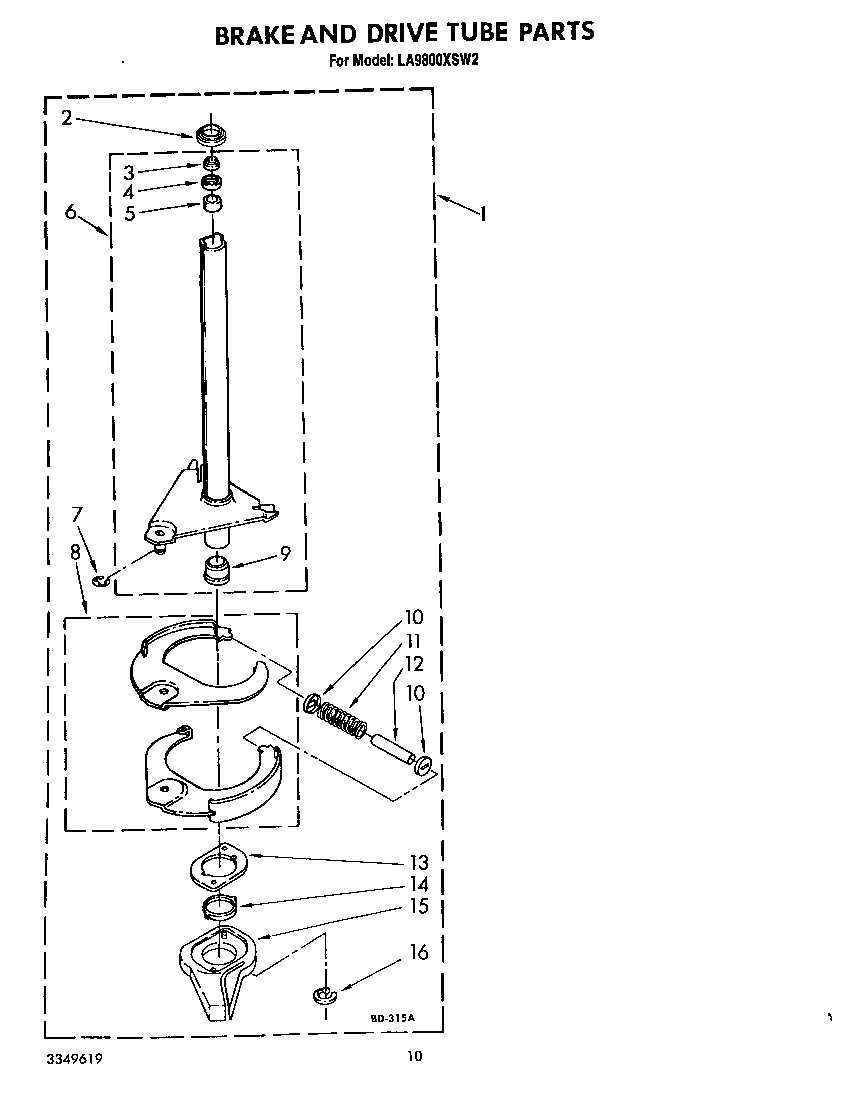 Brake and drive tube