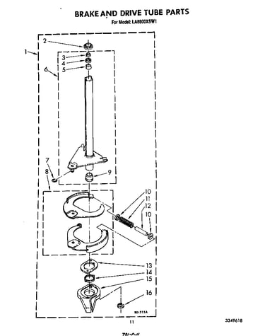 Brake and drive tube