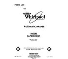 Whirlpool LA7800XSW1 front cover diagram