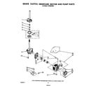 Whirlpool LA7800XSW1 brake, clutch, gearcase, motor and pump diagram
