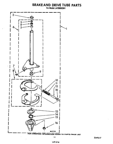 Brake and drive tube