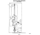 Whirlpool LA5800XSW1 brake and drive tube diagram