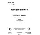 KitchenAid KAWE742VWH0 front cover diagram