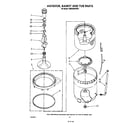 KitchenAid KAWE850VWH1 agitator, basket and tub diagram