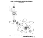 KitchenAid KAWE850VWH1 brake, clutch, gearcase, motor and pump diagram