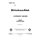 KitchenAid KAWE450VWH0 front cover diagram