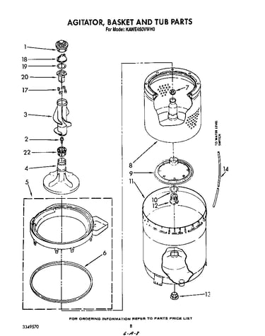 Agitator, basket and tub