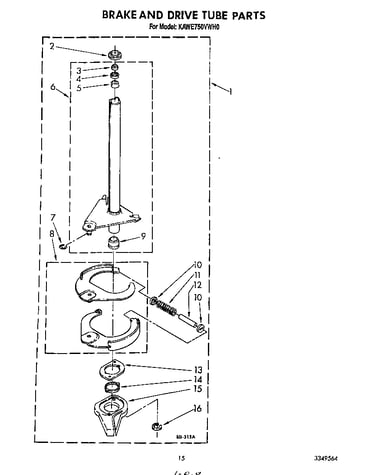 Brake and drive tube