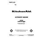 KitchenAid KAWE900TWH0 front cover diagram