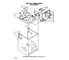 KitchenAid KAWE900TWH0 top and cabinet diagram