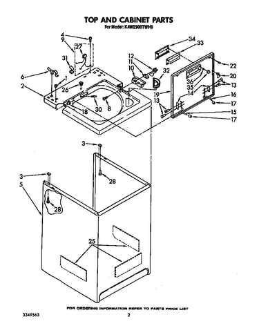 Top and cabinet