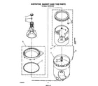 Whirlpool CA2762XSW4 agitator, basket and tub diagram