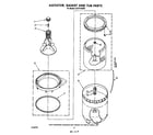 Whirlpool CA2751XSW4 agitator, basket and tub diagram