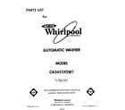 Whirlpool CA2452XSW1 front cover diagram