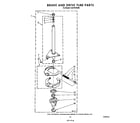 Whirlpool CA2751XSW2 brake and drive tube diagram
