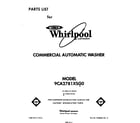 Whirlpool 9CA2781XSW0 front cover diagram