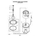 Whirlpool 9CA2781XSW0 agitator, basket and tub diagram