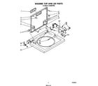 Whirlpool LC4500XTW0 washer top and lid diagram